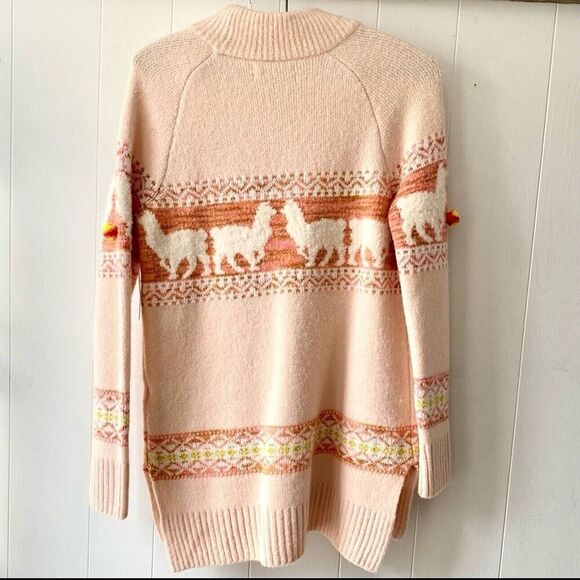 Pink Patterned Women's Sweater - Picture 4 of 7